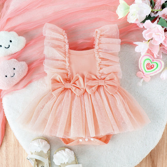 Baby Jumpsuit Net Skirt Dress