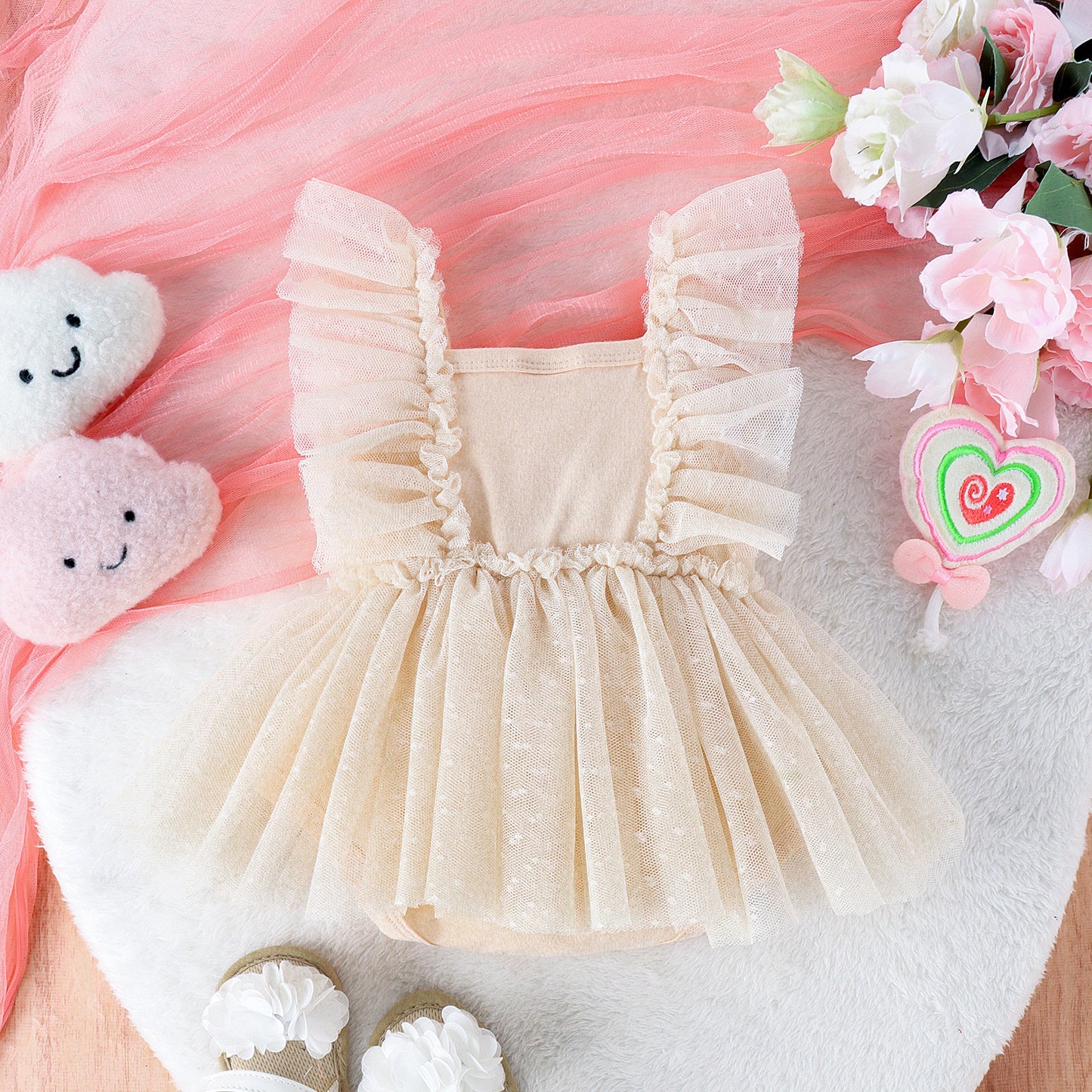 Baby Jumpsuit Net Skirt Dress