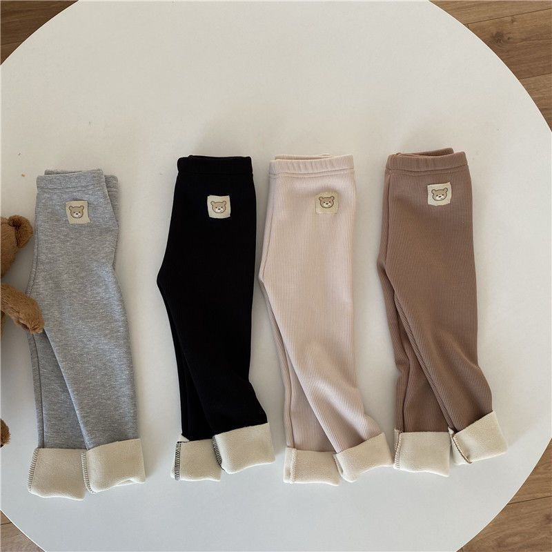 Girls' Fleece-lined Fashionable Leggings