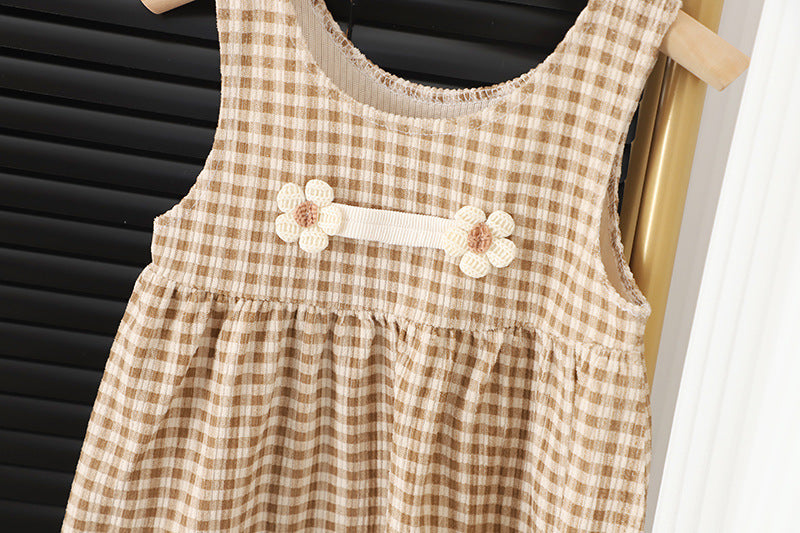Baby Girl Round-neck Dress Suit