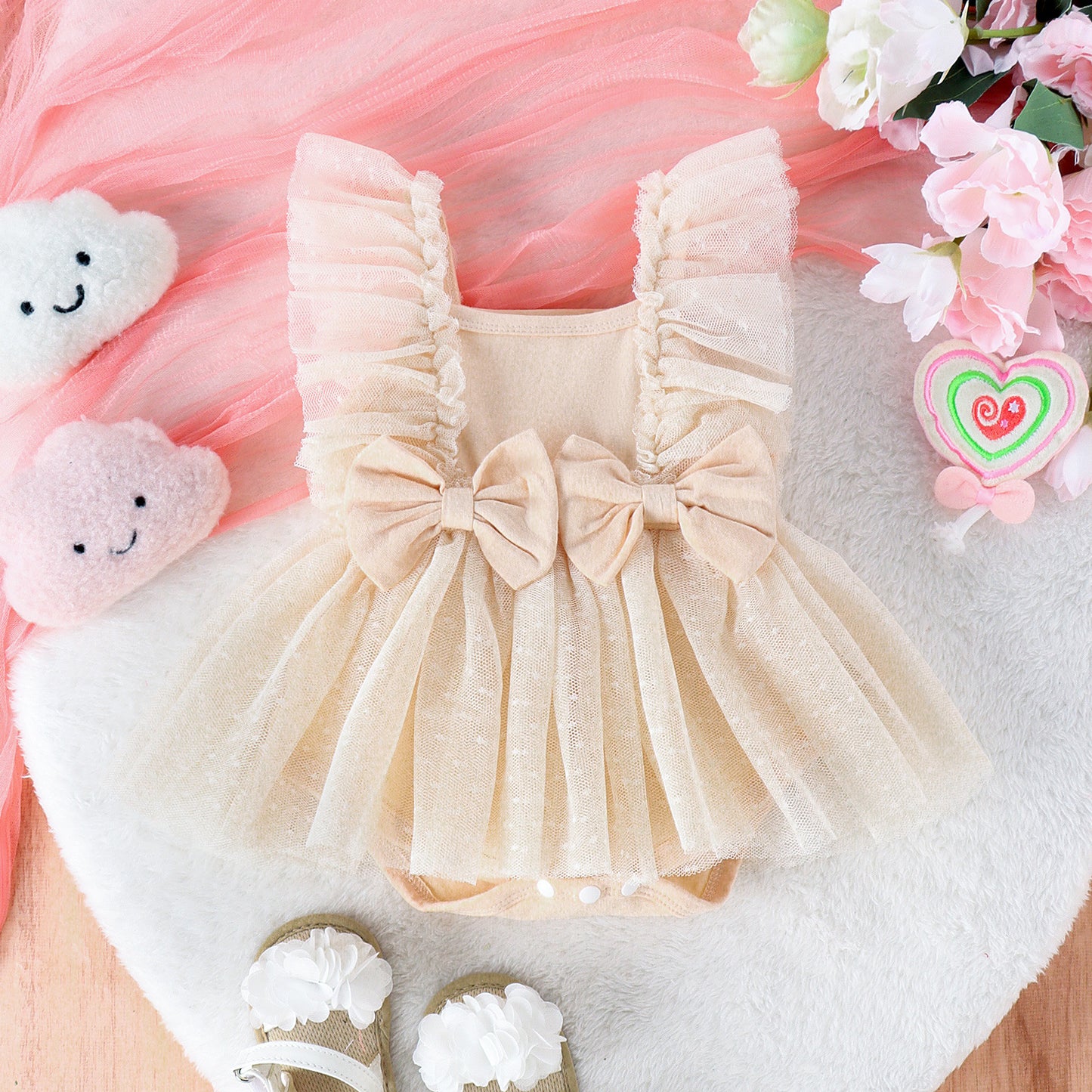Baby Jumpsuit Net Skirt Dress